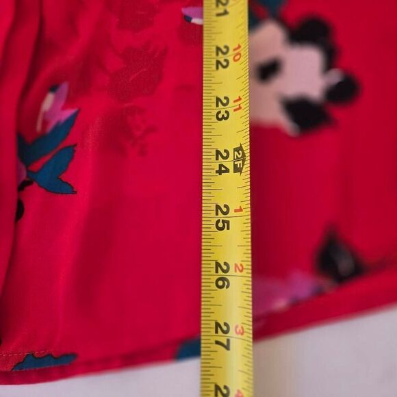 NWT 41 Hawthorn Womens Floral Sleeveless Breyson Pleated Blouse Red Black XXL - Picture 11 of 12